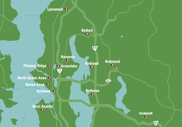 Zeeks Locations on a Map